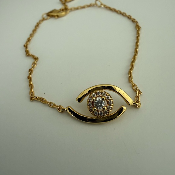 🆕 18K gold plated Luxury Exquisite Zircon Skeleton Chain Link Bracelet - Picture 4 of 9